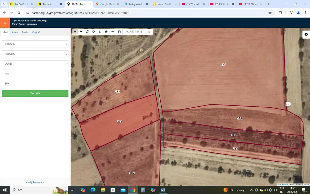 Eskişehir Günyüzü Ayvalı Mahallesi 3.000 m² satılık tarla arsa - Fotoğraf 3