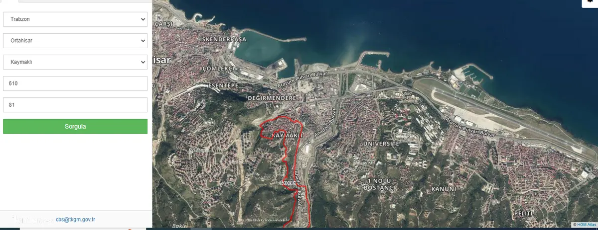 Trabzon Ortahisar Kaymaklı Mahallesi 212 m² satılık konut arsa - Fotoğraf 1