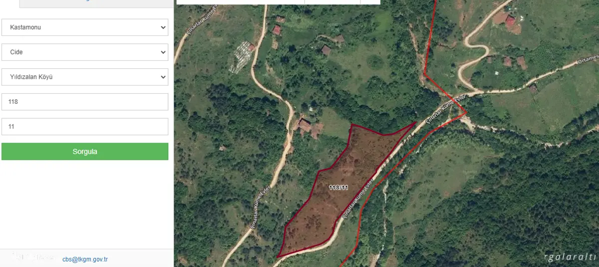 Kastamonu Cide Yıldızalan, Yıldızalan Mahallesi 17.640 m² satılık tarla arsa - Fotoğraf 2