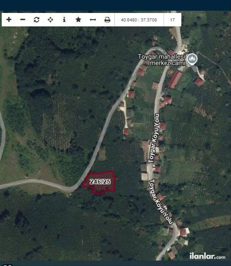 Ordu Aybastı Toygar Mahallesi 2.116 m² satılık bağ & Bahçe arsa - Fotoğraf 1
