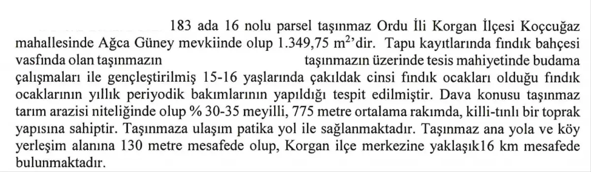 Ordu Korgan Koçcuğaz Mahallesi 1.350 m² satılık çiftlik arsa - Fotoğraf 1