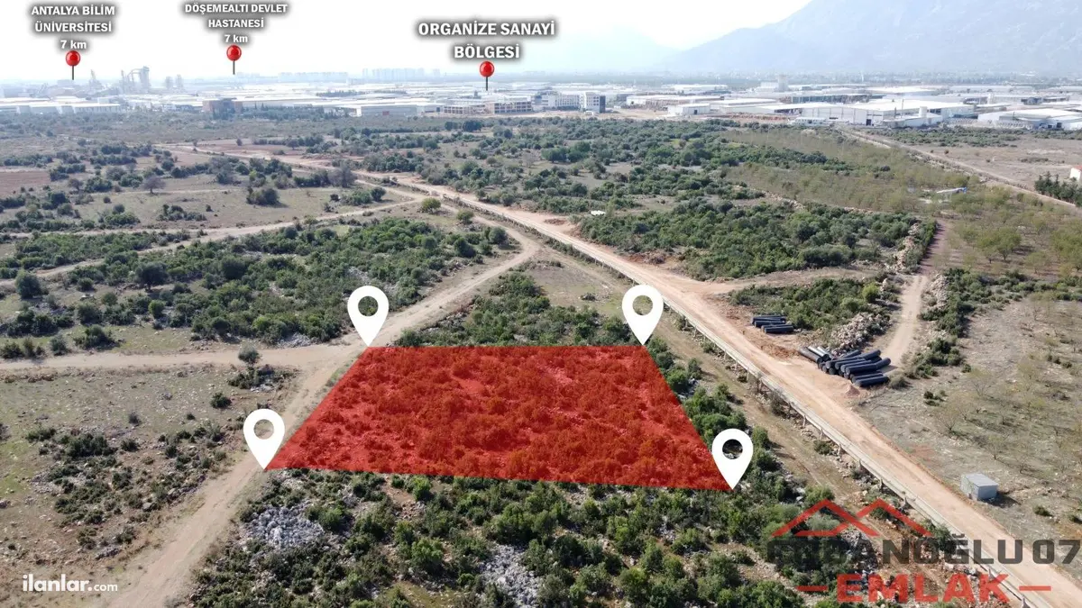 Antalya Kepez Başköy Mahallesi 1.203 m² satılık ticari arsa - Fotoğraf 1