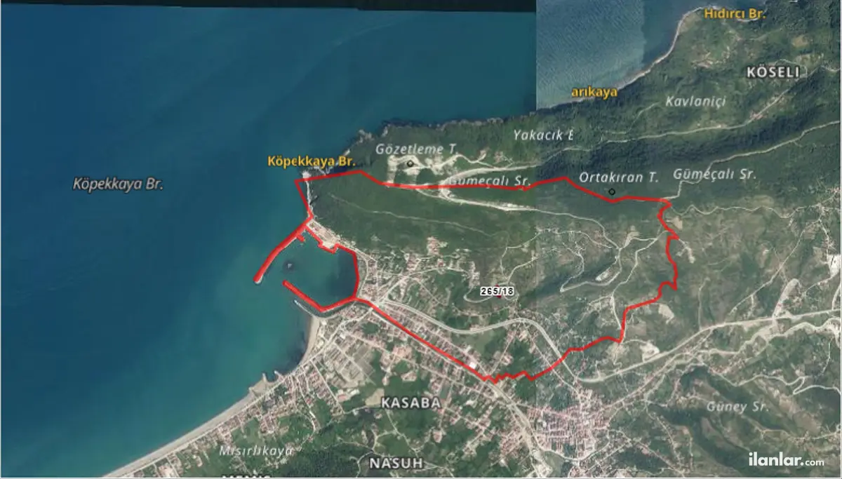 Kastamonu Cide Cumhuriyet Mahallesi 1.207 m² satılık konut arsa - Fotoğraf 2