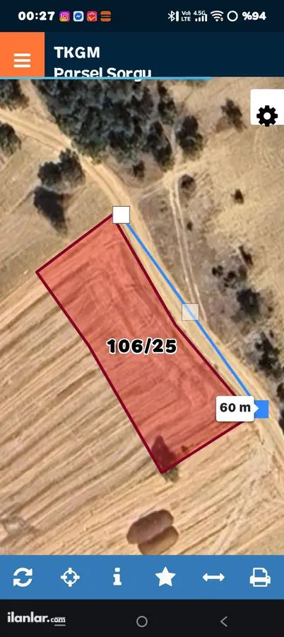 Sakarya Taraklı Akçapınar Mahallesi 1.441 m² satılık tarla arsa - Fotoğraf 1