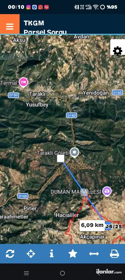 Sakarya Taraklı Akçapınar Mahallesi 1.441 m² satılık tarla arsa - Fotoğraf 3