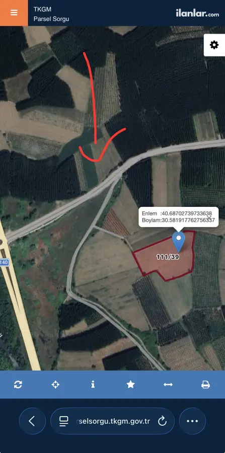 Sakarya Akyazı Yahyalı Mahallesi 20.642 m² satılık tarla arsa - Fotoğraf 1