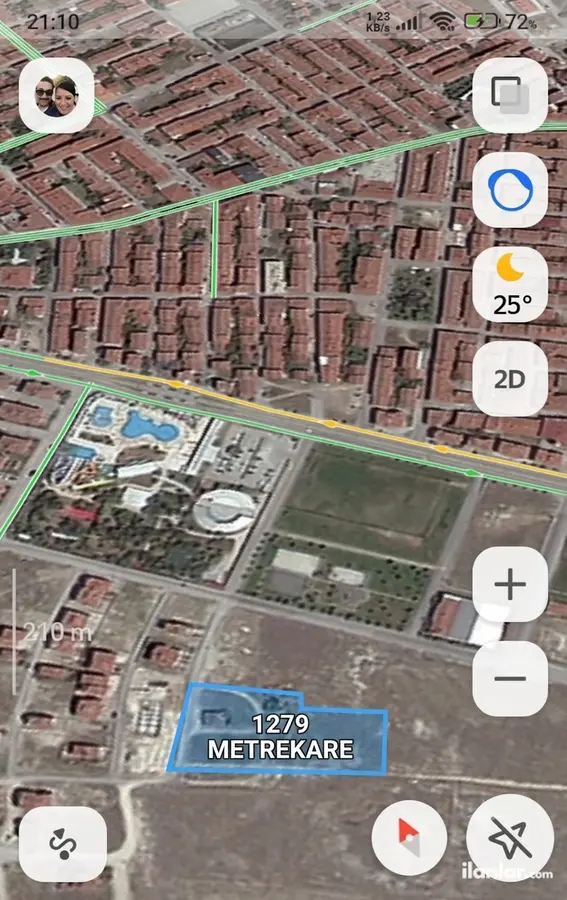 Eskişehir Odunpazarı 71 Evler Mahallesi 1.279 m² satılık konut arsa - Fotoğraf 1