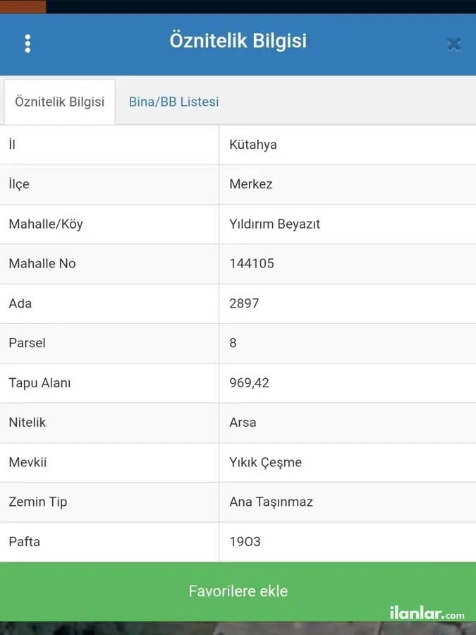 Kütahya Merkez Yıldırım Beyazıt Mahallesi 969 m² satılık ticari arsa - Fotoğraf 3