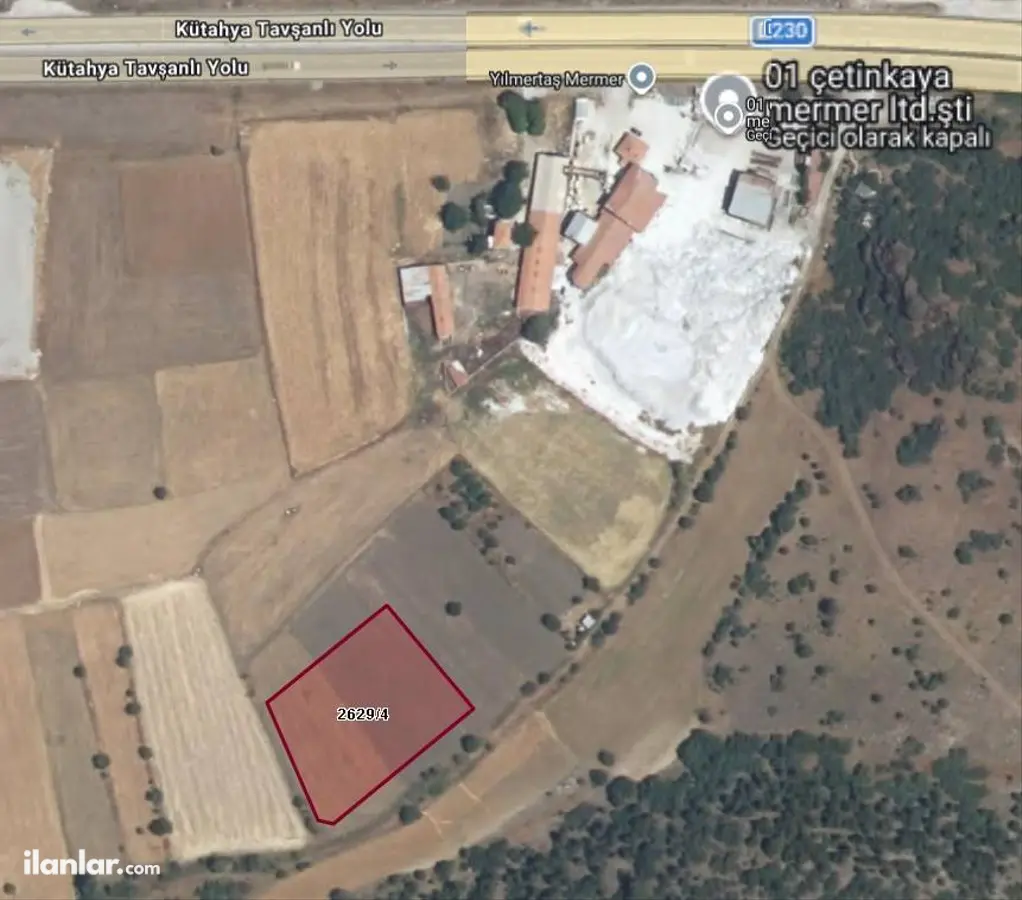 Kütahya Tavşanlı Çukurköy Mahallesi 1.616 m² satılık ticari arsa - Fotoğraf 3