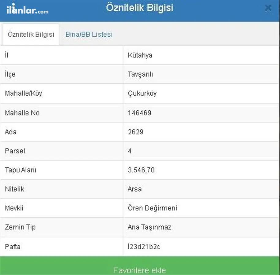 Kütahya Tavşanlı Çukurköy Mahallesi 1.616 m² satılık ticari arsa - Fotoğraf 2