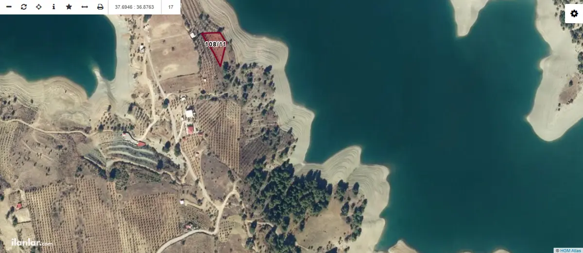 Kahramanmaraş Onikişubat Sarıçukur Mahallesi 1.497 m² satılık bağ & Bahçe arsa - Fotoğraf 3