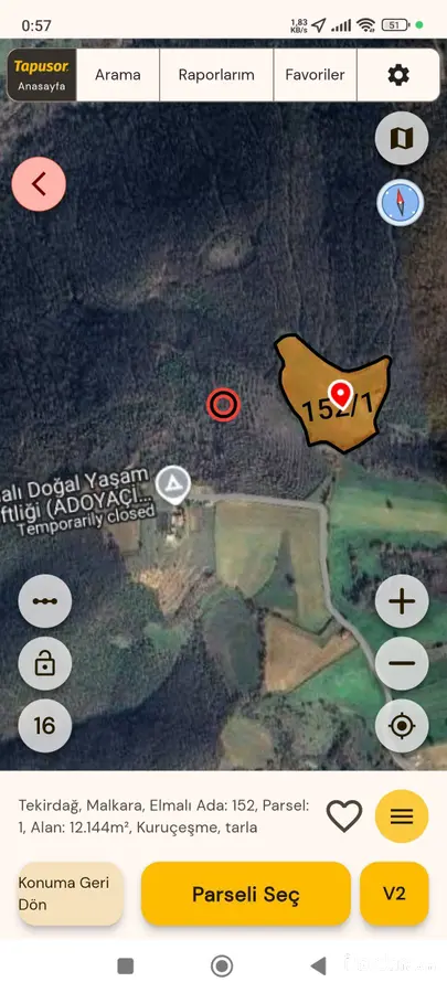 Tekirdağ Malkara Elmalı Mahallesi 867 m² satılık tarla arsa - Fotoğraf 3