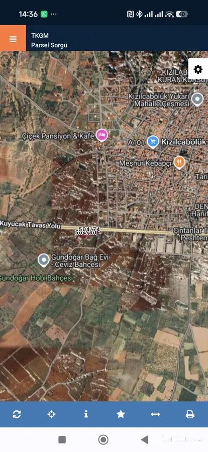 Denizli Tavas Kızılcabölük Mahallesi 4.902 m² satılık tarla arsa - Fotoğraf 1
