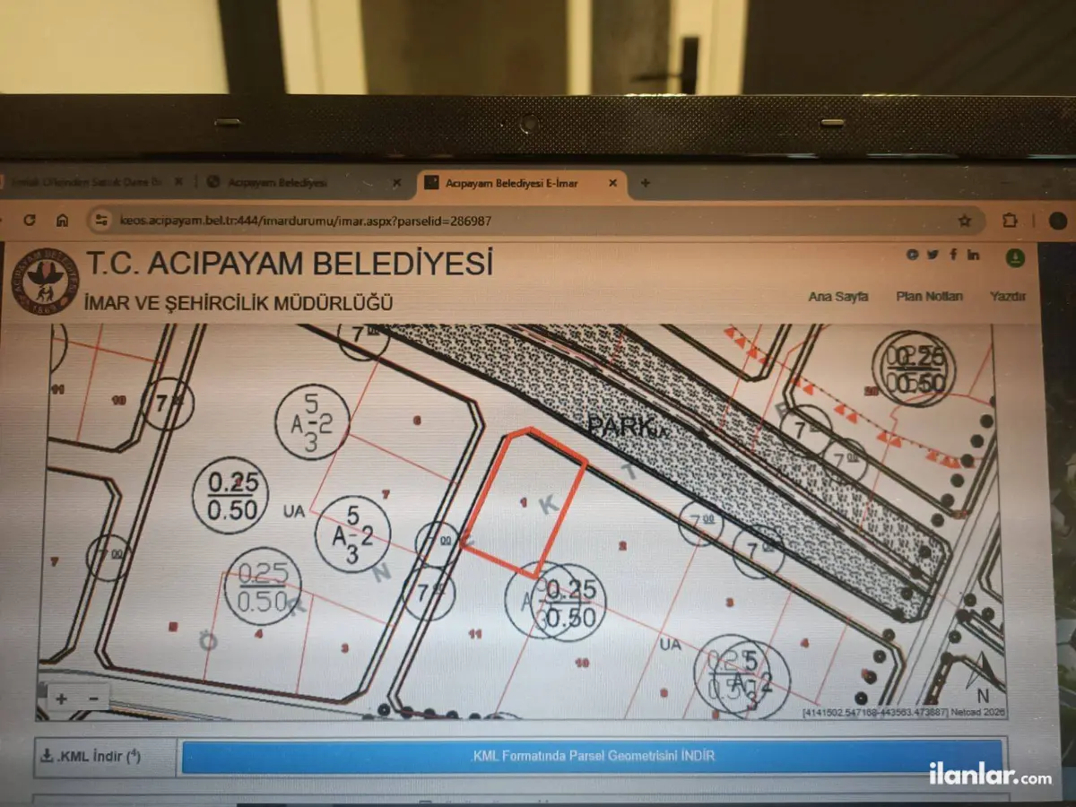 Denizli Acıpayam Pınaryazı Mahallesi 744 m² satılık konut arsa - Fotoğraf 1