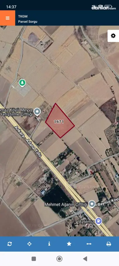 Aksaray Merkez Baymış Köyü Mahallesi 18.482 m² satılık tarla arsa - Fotoğraf 3