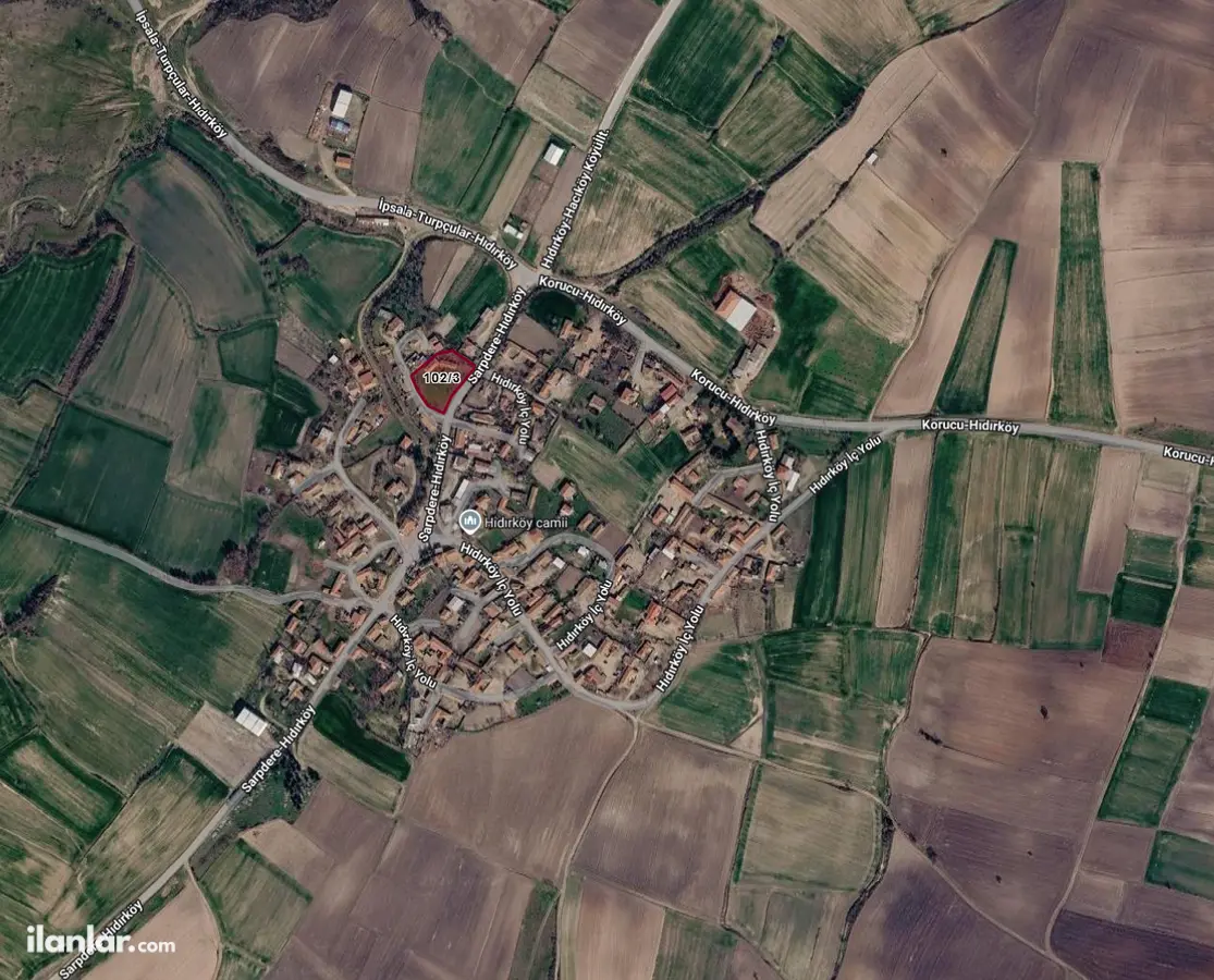 Edirne İpsala Hıdırköy Köyü Mahallesi 370 m² satılık konut arsa - Fotoğraf 3