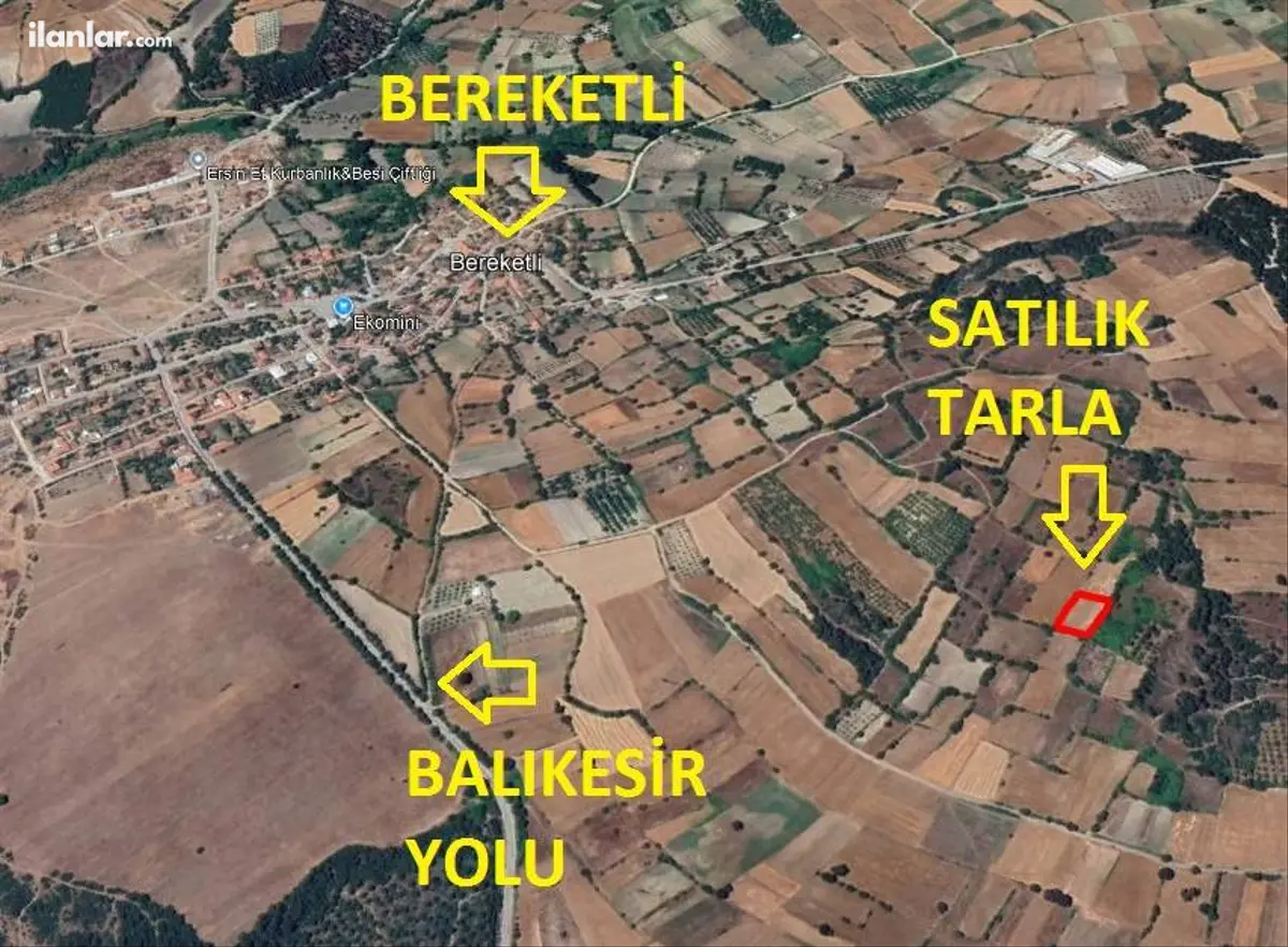 Balıkesir Altıeylül Bereketli Mahallesi 1.318 m² satılık arazi arsa - Fotoğraf 2