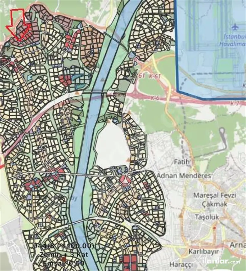 İstanbul Arnavutköy Boyalık Mahallesi 451 m² satılık ticari + Konut arsa - Fotoğraf 1