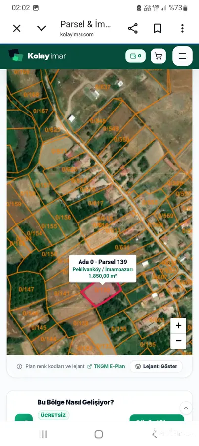 Kırklareli Pehlivanköy İmampazarı Köyü Mahallesi 1.850 m² satılık konut arsa - Fotoğraf 1