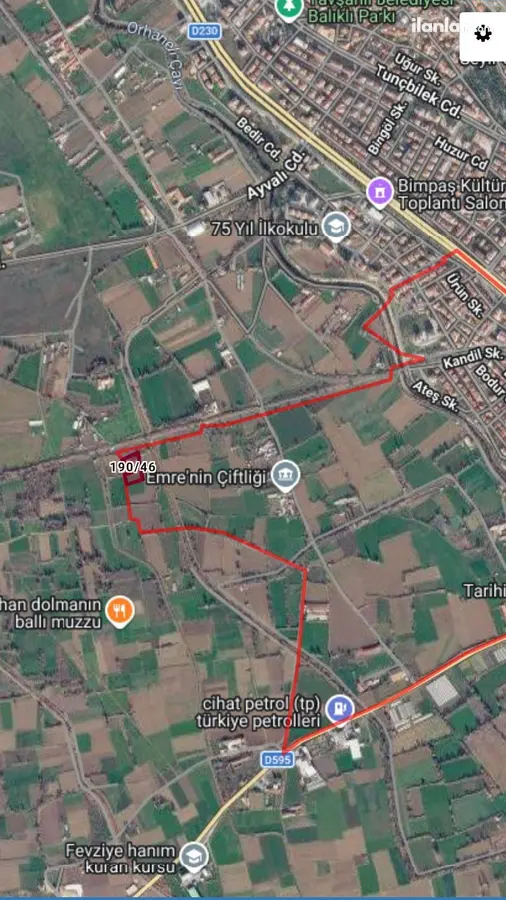 Kütahya Tavşanlı İstasyon Mahallesi 1.693 m² satılık tarla arsa - Fotoğraf 3