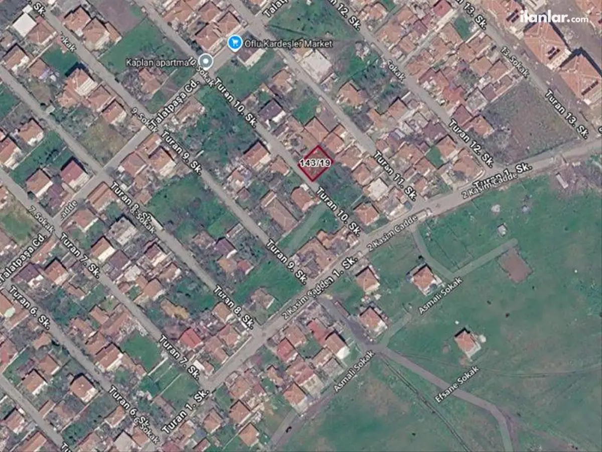 Tekirdağ Muratlı Kazım Dirik-Turan Mahallesi 288 m² satılık konut arsa - Fotoğraf 1