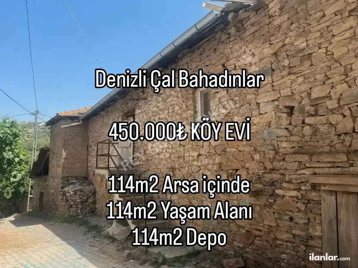 Denizli Çal Bahadınlar Mahallesi 2+1 114 m² satılık köy Evi - Fotoğraf 1