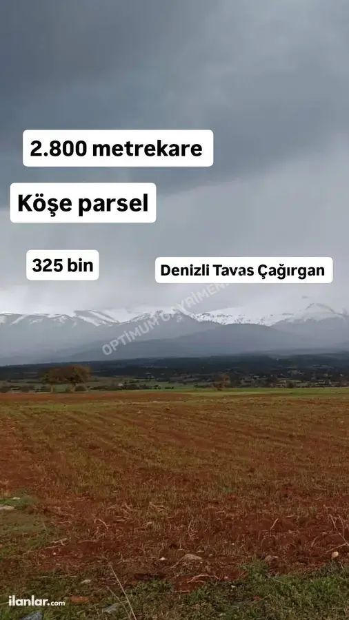 Denizli Tavas Çağırgan Mahallesi 2.800 m² satılık tarla arsa - Fotoğraf 1