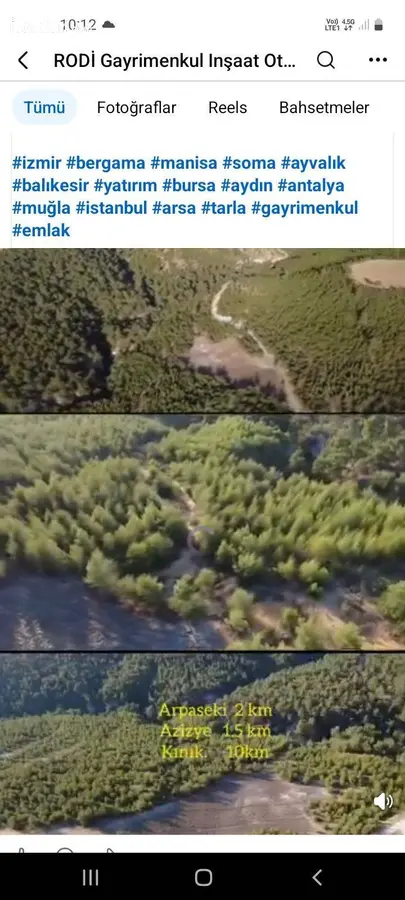 İzmir Kınık Taştepe Mahallesi 6.875 m² satılık tarla arsa - Fotoğraf 1