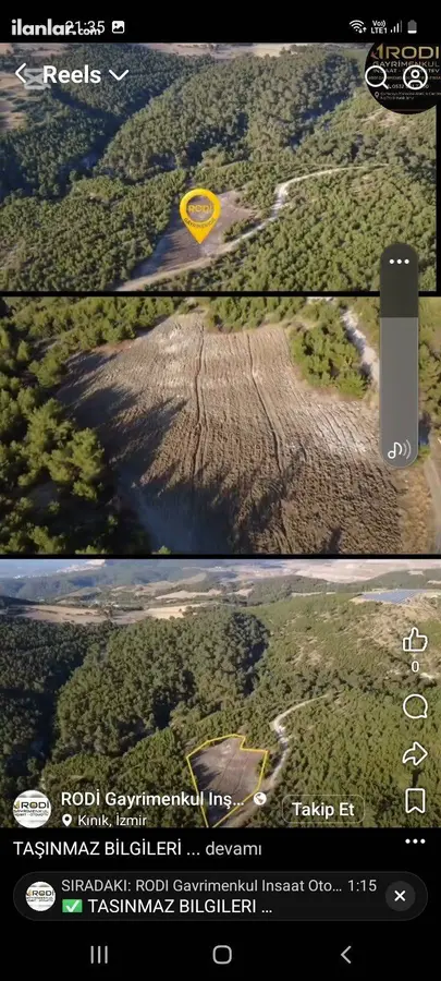 İzmir Kınık Taştepe Mahallesi 6.875 m² satılık tarla arsa - Fotoğraf 2