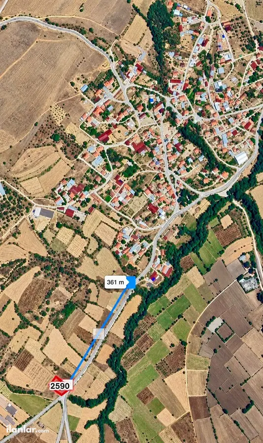 Denizli Çivril Tokça Mahallesi 1.375 m² satılık tarla arsa - Fotoğraf 2