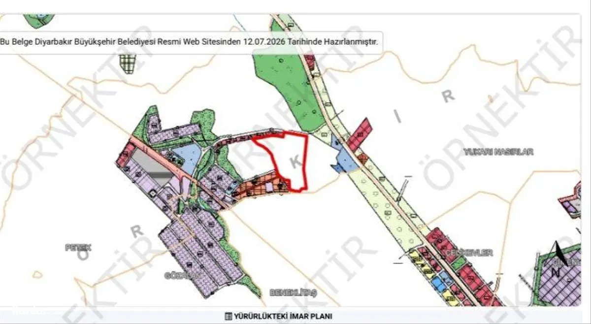 Diyarbakır Kayapınar Gözalan Mahallesi 2.500 m² satılık tarla arsa - Fotoğraf 2