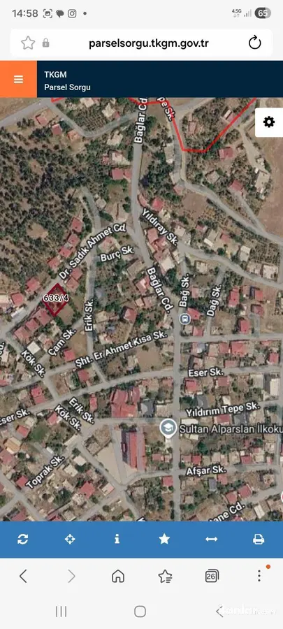 Kahramanmaraş Türkoğlu Cumhuriyet Mahallesi 688 m² satılık konut arsa - Fotoğraf 3
