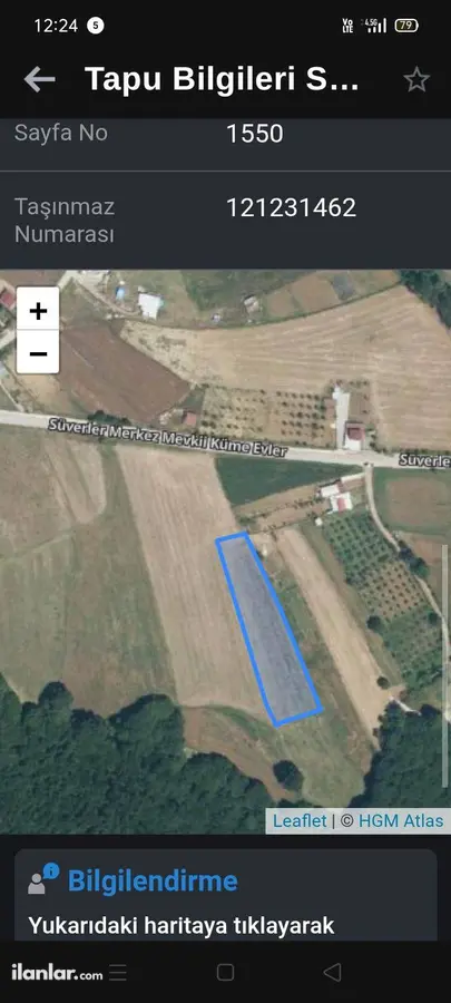 Kocaeli İzmit Süverler Mahallesi 3.301 m² satılık bağ & Bahçe arsa - Fotoğraf 1