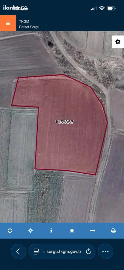 Kütahya Merkez Turgutlar Köyü Mahallesi 3.421 m² satılık tarla arsa - Fotoğraf 1