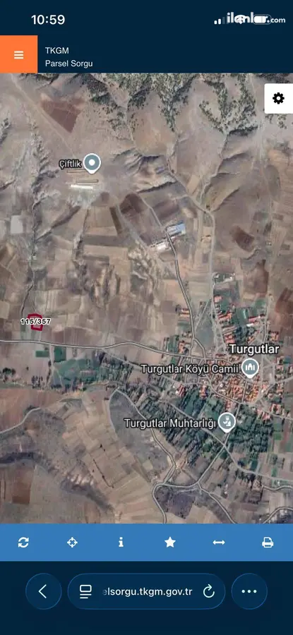 Kütahya Merkez Turgutlar Köyü Mahallesi 3.421 m² satılık tarla arsa - Fotoğraf 3