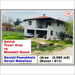 Denizli Pamukkale Develi Mahallesi 2.280 m² satılık ticari arsa - Fotoğraf 1