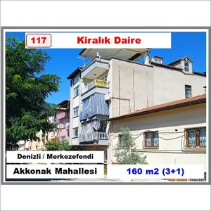 Denizli Merkezefendi Akkonak Mahallesi 3+1 160 m² kiralık daire - Fotoğraf 1