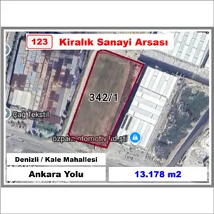 Denizli Pamukkale Kale Mahallesi 13.178 m² kiralık sanayi arsa - Fotoğraf 1