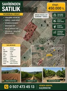 Denizli Acıpayam Avşar Mahallesi 2.848 m² satılık tarla arsa - Fotoğraf 1