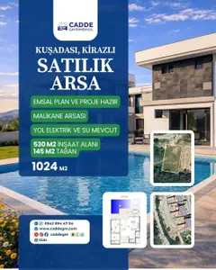 Aydın Kuşadası Kirazlı Mahallesi 1.024 m² satılık villa arsa - Fotoğraf 1