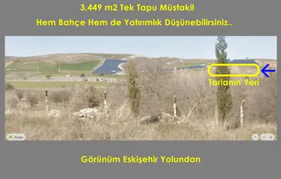 Bilecik Bozüyük Poyra Köyü Mahallesi 3.449 m² satılık arazi arsa - Fotoğraf 1
