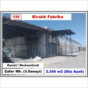 Denizli Merkezefendi Zafer Mahallesi 2.340 m² kiralık fabrika - Fotoğraf 1