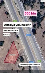 Denizli Acıpayam Kumafşarı Mahallesi 683 m² satılık arazi arsa - Fotoğraf 1