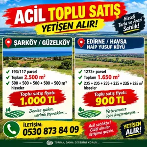 Tekirdağ Şarköy Güzelköy Mahallesi 2.500 m² satılık bağ & Bahçe arsa - Fotoğraf 1