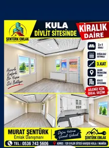Manisa Kula Seyitali Mahallesi 3+1 145 m² kiralık ara Kat - Fotoğraf 1