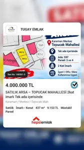 Karaman Merkez Topucak Mahallesi 437 m² satılık ticari + Konut arsa - Fotoğraf 1