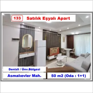 Denizli Pamukkale Asmalıevler Mahallesi 1+1 50 m² satılık daire - Fotoğraf 1