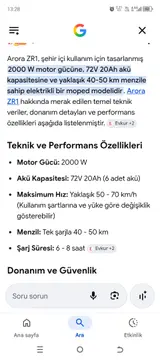 2024 Elektrikli Motosiklet Arora AR01 elektrikli Araçlar - Fotoğraf 3