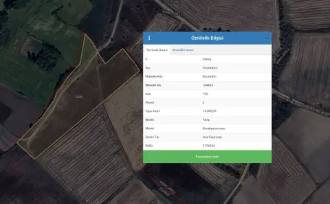 Edirne Uzunköprü Kırcasalih, Balaban Mahallesi 14.856 m² satılık tarla arsa - Fotoğraf 1