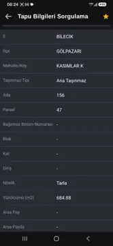 Bilecik Gölpazarı Kasımlar Köyü Mahallesi 684 m² satılık bağ & Bahçe arsa - Fotoğraf 2